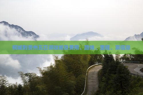 桐城到贵州五日游攻略及费用、路线、里程、票信息