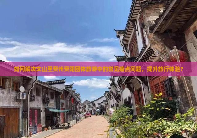 如何解决文山至贵州贵阳团体旅游中的常见痛点问题，提升旅行体验？