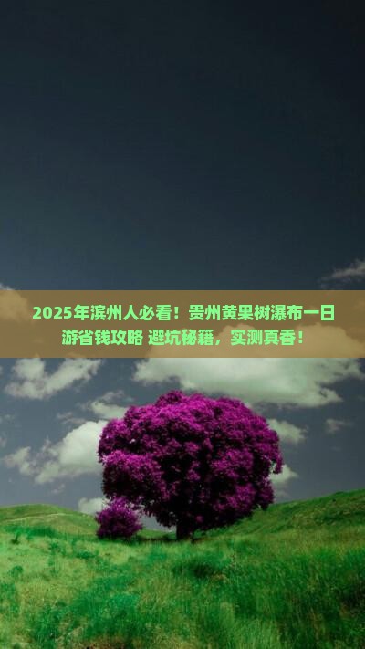 滨州去贵州黄果树瀑布一日