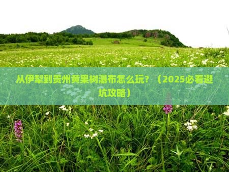 伊犁去贵州黄果树瀑布哪里玩