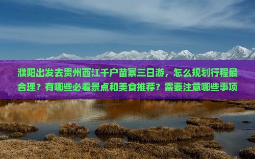 濮阳去贵州西江千户苗寨三日游 濮阳去贵州西江千户苗寨三日游