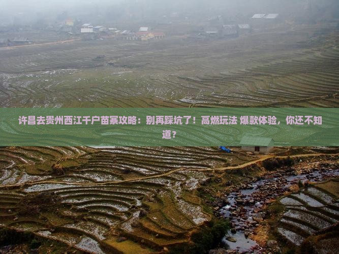 许昌去贵州西江千户苗寨攻略