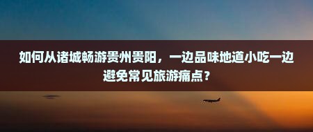 诸城到贵州贵阳旅游小吃