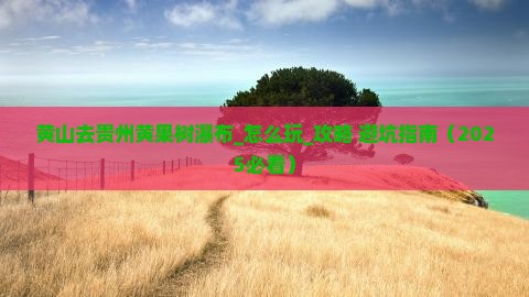 黄山去贵州黄果树瀑布哪里玩