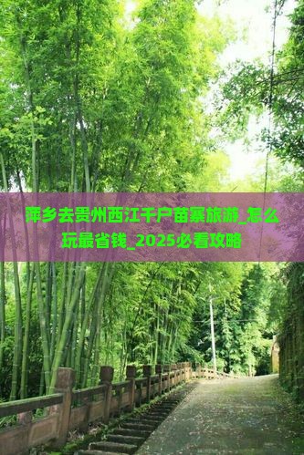 萍乡去贵州西江千户苗寨旅游