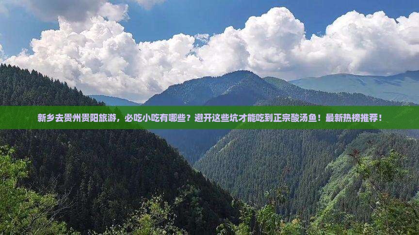 新乡去贵州贵阳旅游小吃