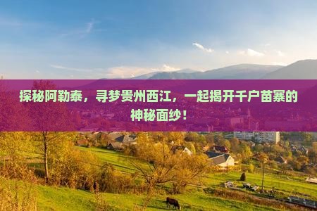 阿勒泰到贵州西江千户苗寨团体旅游