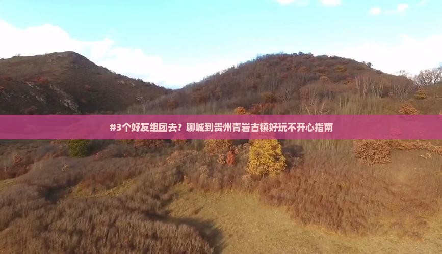 聊城到贵州青岩古镇自由团