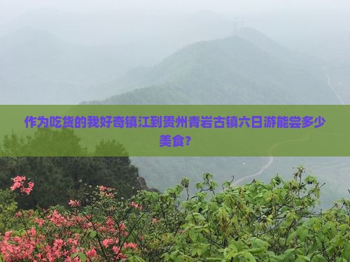 镇江到贵州青岩古镇六日游