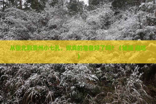 张北去贵州小七孔自由行