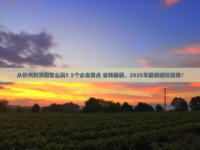 忻州去贵州贵阳哪里玩