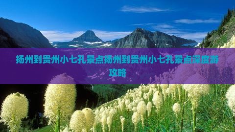 扬州到贵州小七孔景点