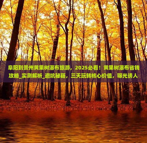 阜阳到贵州黄果树瀑布旅游