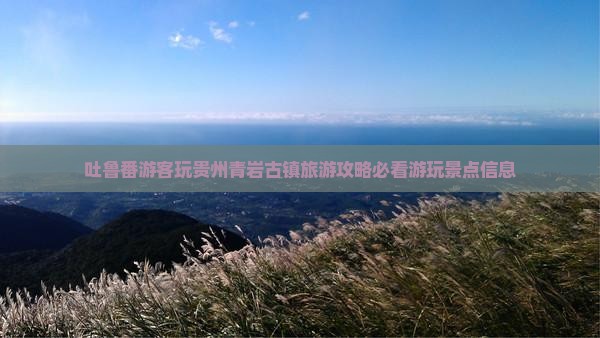 吐鲁番游客玩贵州青岩古镇旅游攻略必看游玩景点信息