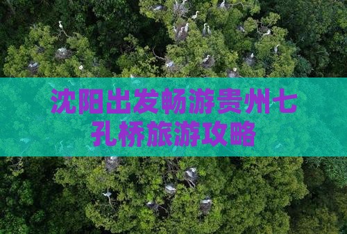 沈阳去贵州小七孔景点