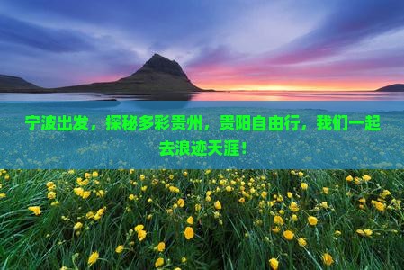 宁波到贵州贵阳自由团