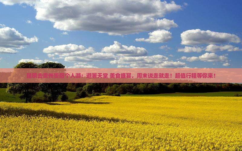 昆明去贵州贵阳个人游