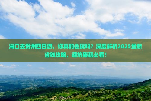 海口去贵州四日游