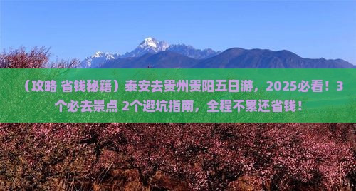 泰安去贵州贵阳五日游
