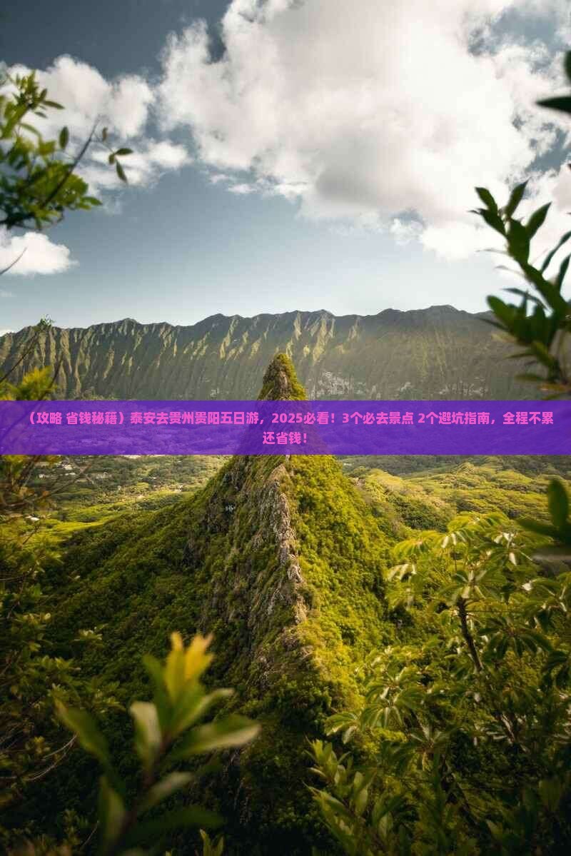 泰安去贵州贵阳五日游