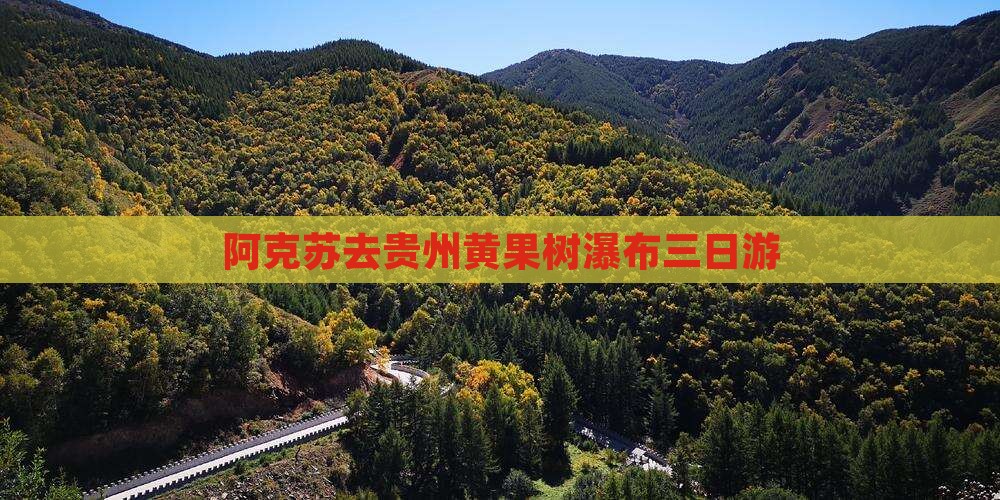 阿克苏去贵州黄果树瀑布三日游