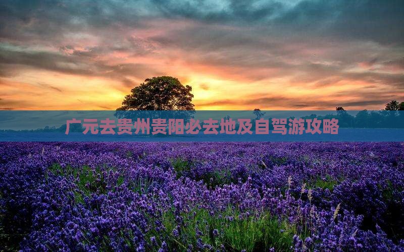 广元去贵州贵阳必去地及自驾游攻略