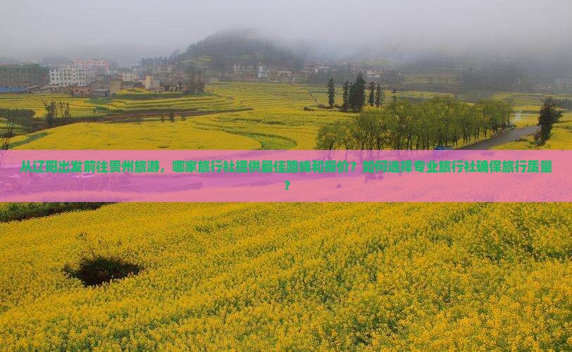 辽阳到贵州旅行社