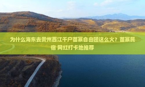 海东去贵州西江千户苗寨自由团