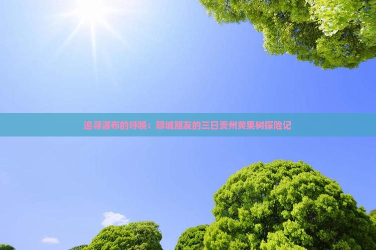 聊城去贵州黄果树瀑布三日游