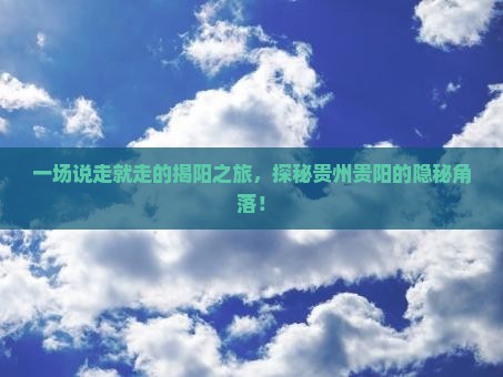 揭阳到贵州贵阳个人游