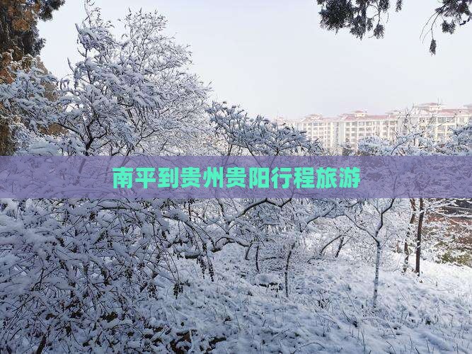南平到贵州贵阳大型旅游团