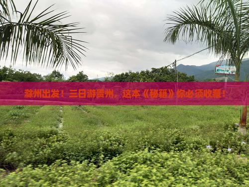 滁州去贵州三日游