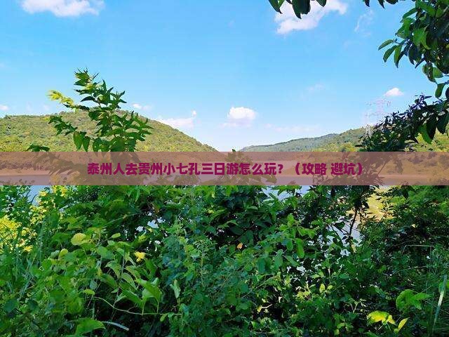泰州到贵州小七孔三日游