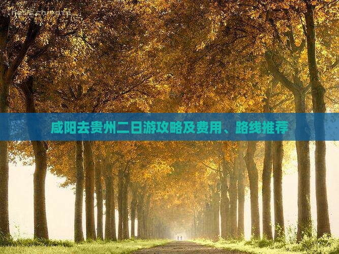 咸阳去贵州二日游