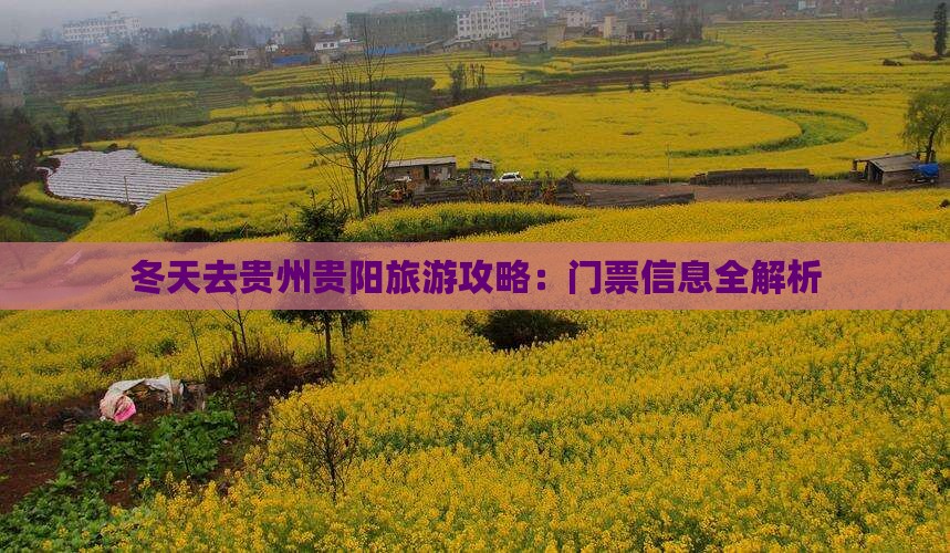 冬天去贵州贵阳门票