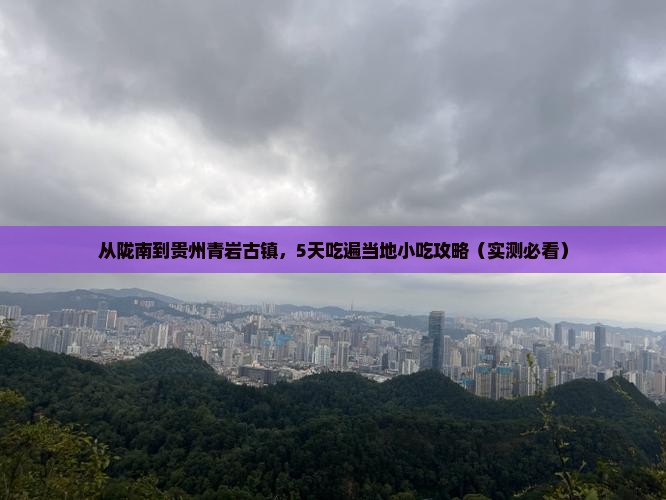 陇南去贵州青岩古镇旅游小吃
