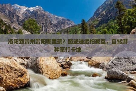 洛阳到贵州贵阳哪里玩