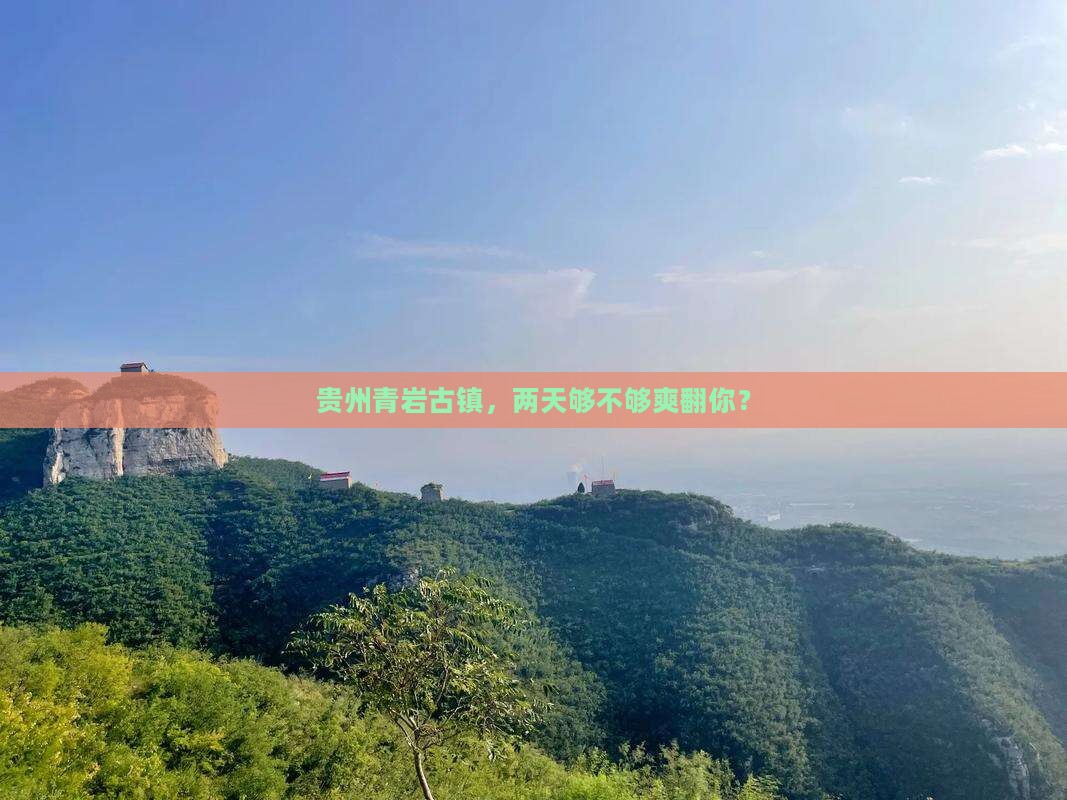 一月到贵州青岩古镇二日游