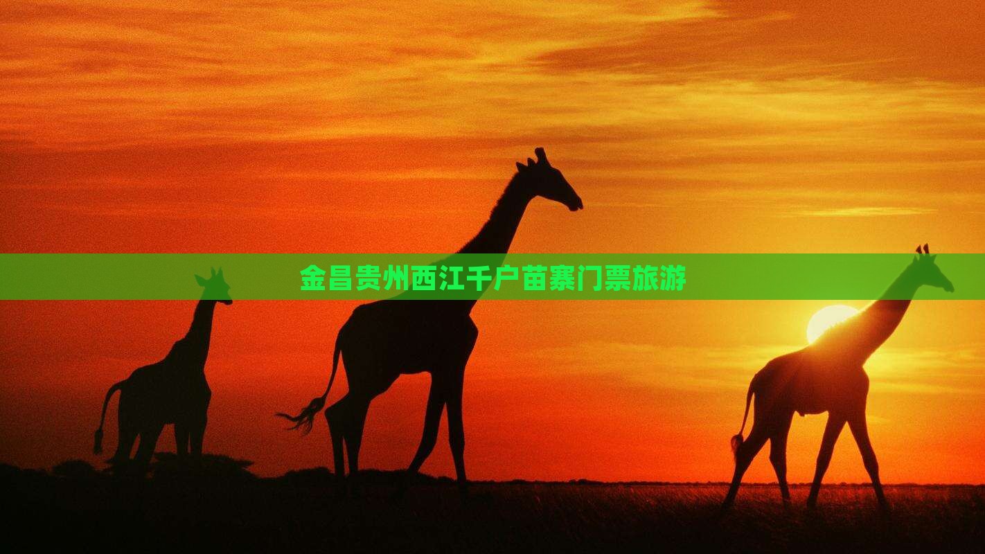 金昌去贵州西江千户苗寨门票