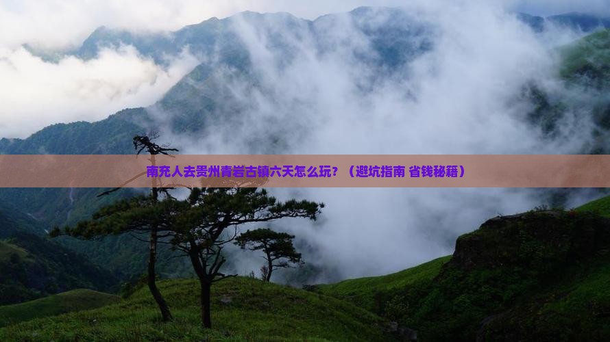 南充去贵州青岩古镇六日游