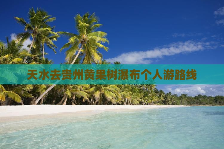 天水去贵州黄果树瀑布个人游