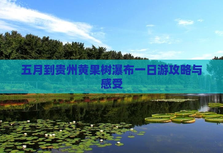 五月到贵州黄果树瀑布一日