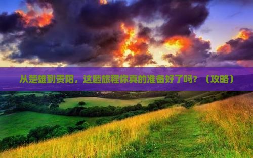 楚雄去贵州贵阳旅游