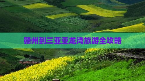 赣州到三亚亚龙湾旅游全攻略
