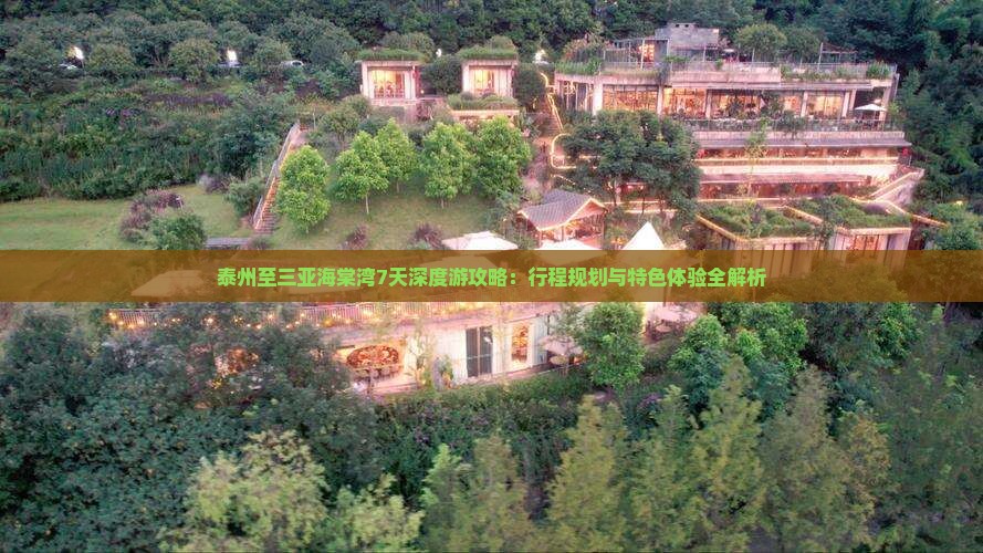 泰州至三亚海棠湾7天深度游攻略：行程规划与特色体验全解析