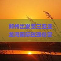 郑州出发至三亚亚龙湾国际玫瑰谷定制团体旅行方案及攻略