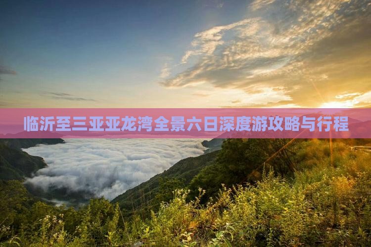 临沂至三亚亚龙湾全景六日深度游攻略与行程
