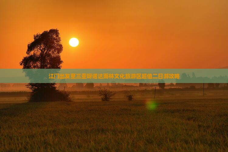 江门出发至三亚呀诺达雨林文化旅游区超值二日游攻略