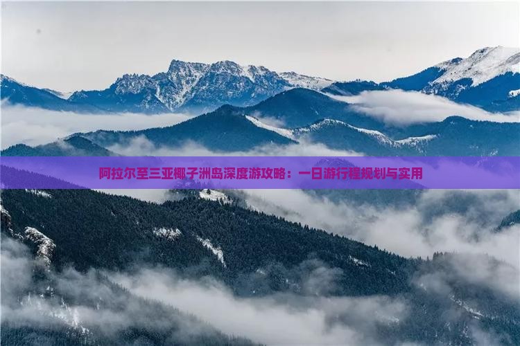 阿拉尔至三亚椰子洲岛深度游攻略：一日游行程规划与实用