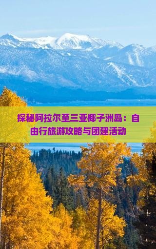 探秘阿拉尔至三亚椰子洲岛：自由行旅游攻略与团建活动